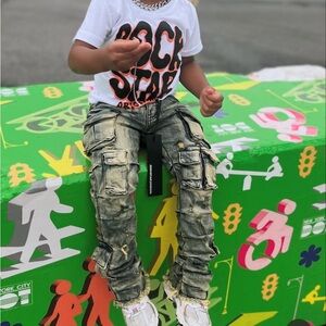 Kids Urban Style Distressed Jeans Set BOTH INCLUDED